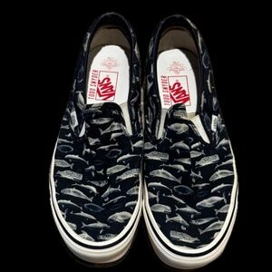 Todd Snyder X John Derian X Vans Whale Print Slip-On. Men's 10.5